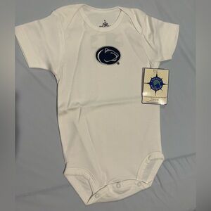 White Penn State baby sweatpants size onesie, size 6-9 months, NWT